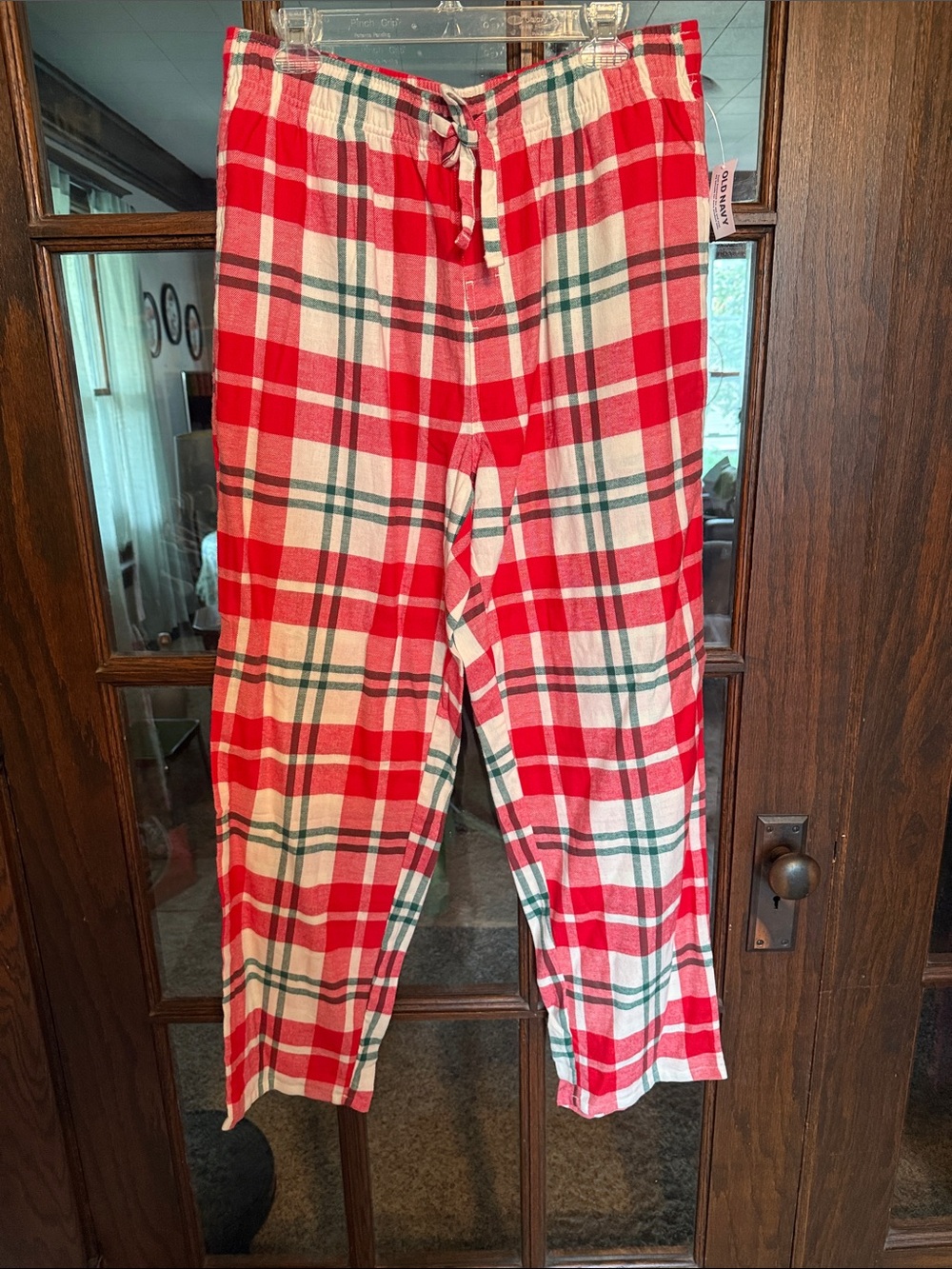 Old Navy Red White Green Plaid Pajama Pants